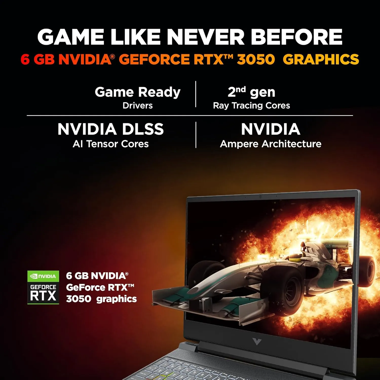 HP Smartchoice Victus, 14th Gen Intel Core i5-14450HX, RGB Gaming Laptop - Image 3