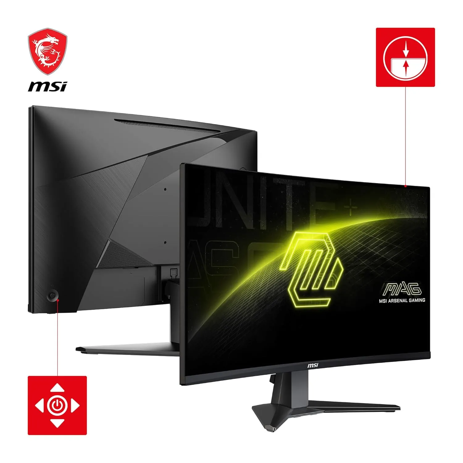 MSI MAG 27CQ6F 27 Inch 2K WQHD Curved Gaming Monitor - Image 2