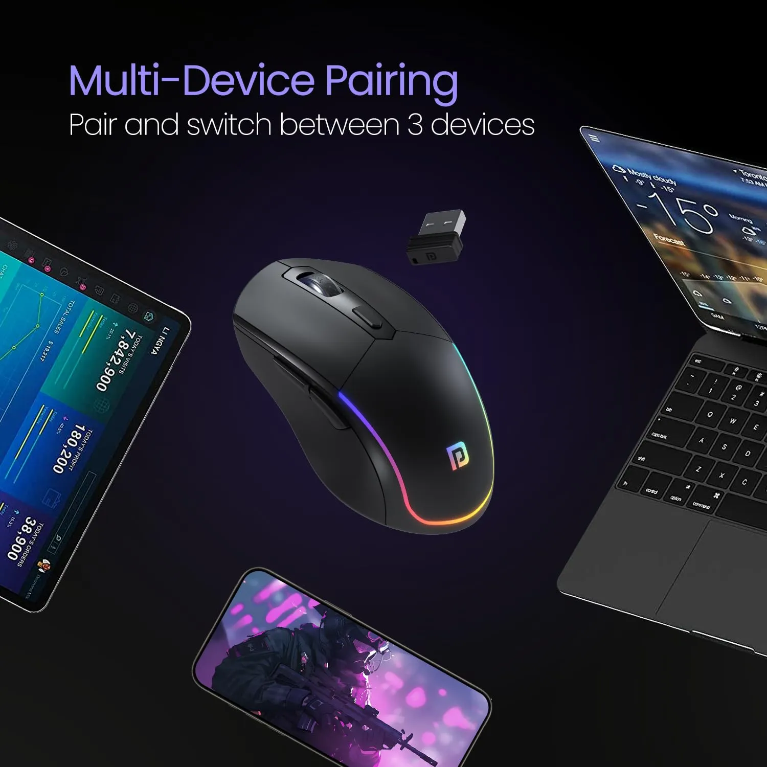 Portronics Toad One Bluetooth Mouse with 2.4 GHz - Image 5