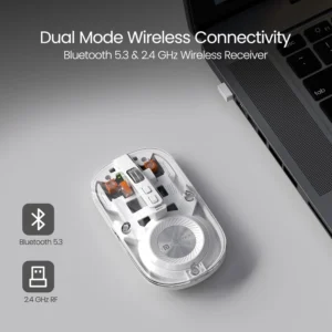 Portronics Toad 8 Transparent Wireless Bluetooth Mouse